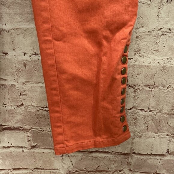 SOFT SURROUNDINGS Coral Pull On METRO Skinny Snap Ankle Legging Pants Size Small - Picture 2 of 4